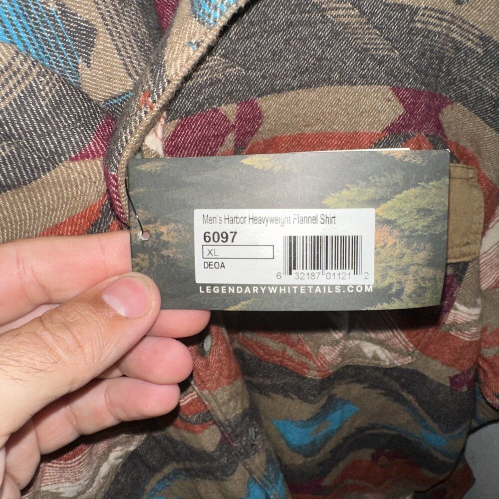 Legendary Whitetails Harbor Heavyweight Flannel Shirt Desert Oasis Men's XL - Picture 4 of 4